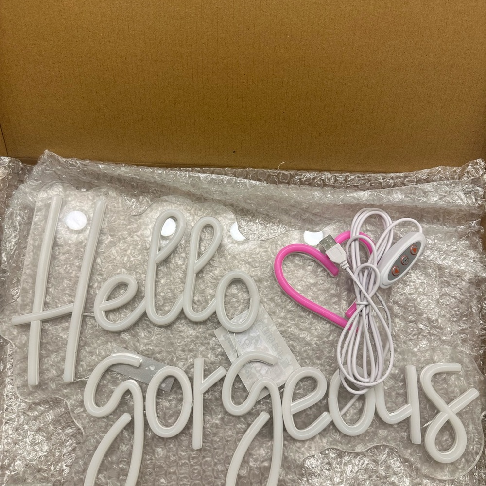 Hello Gorgeous Neon Sign - Picture 5 of 6